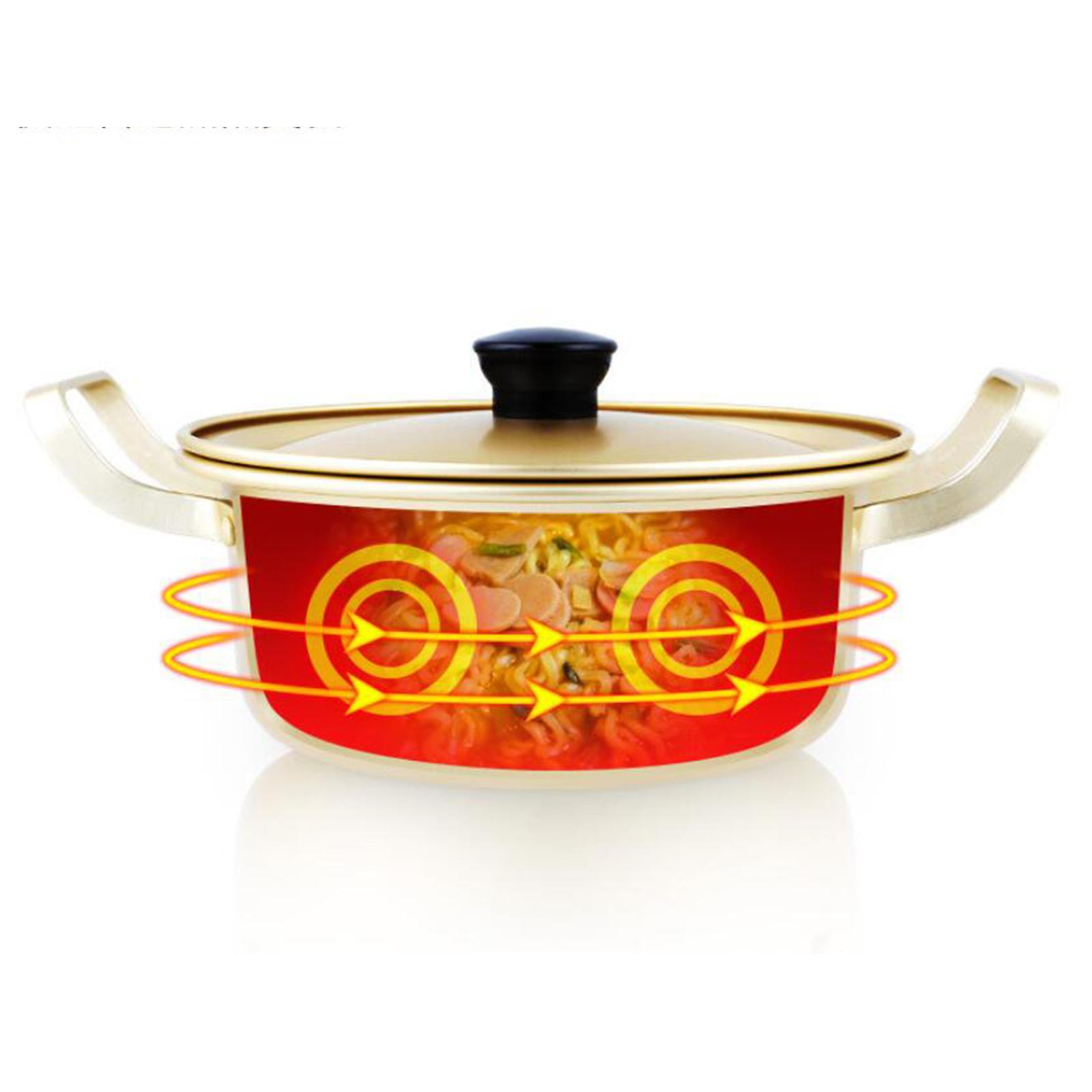 Camping Cooking Noodles - Korean Ramen Noodles Pot Double Handle