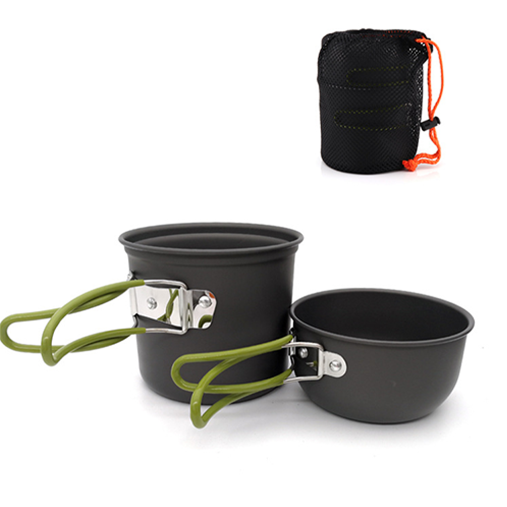 Camping Lightweight Cooking Pot - Pacoone Ultralight Camping Tableware Cooking Pot