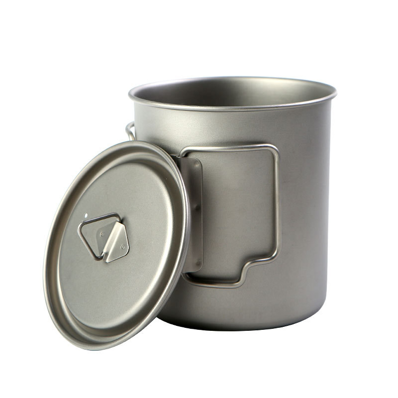 Camping Cooking Accessories - Camping Titanium Cups 450ml 550ml 650ml