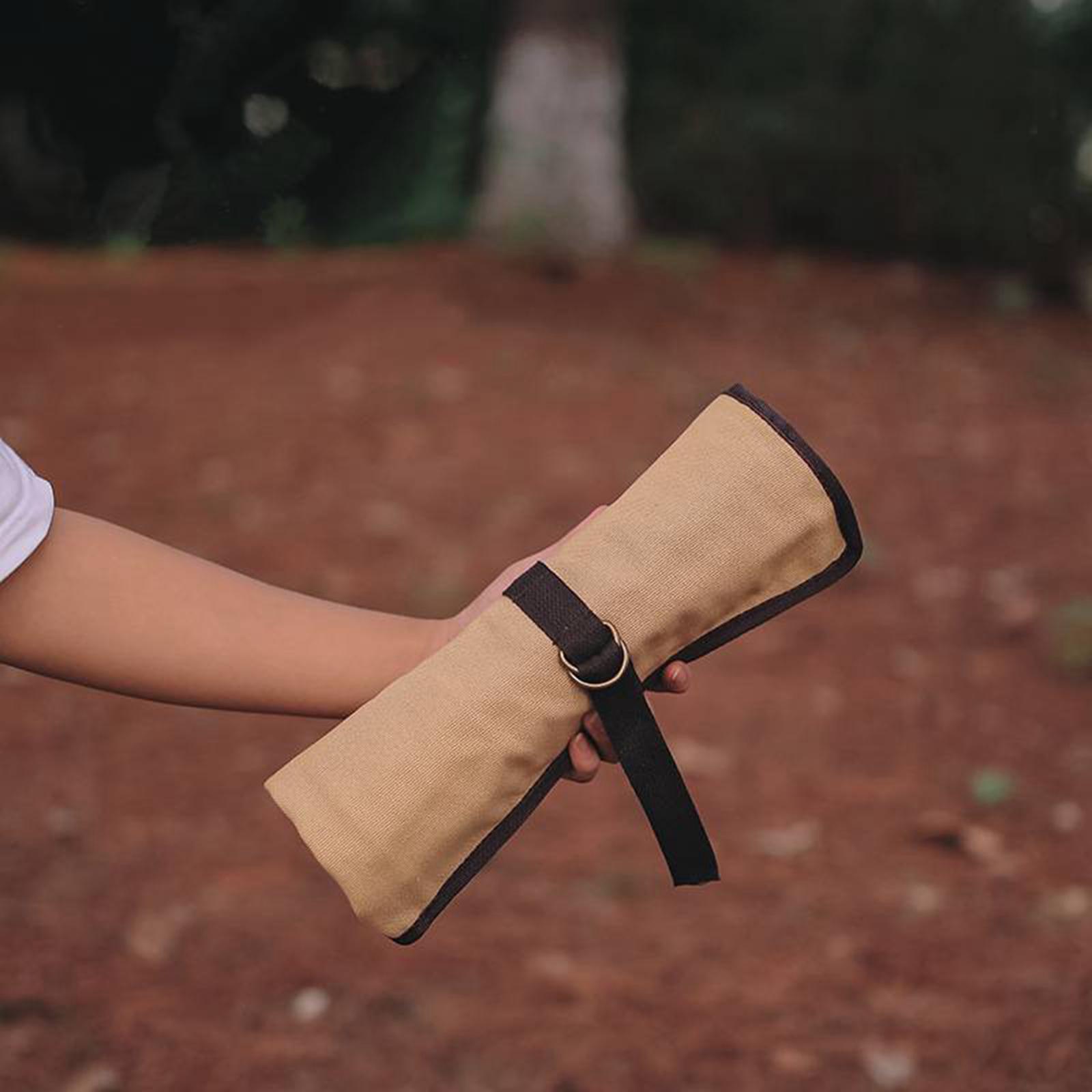 Camping Cooking Utensils Storage - Portable Camping Utensil Roll up Bag