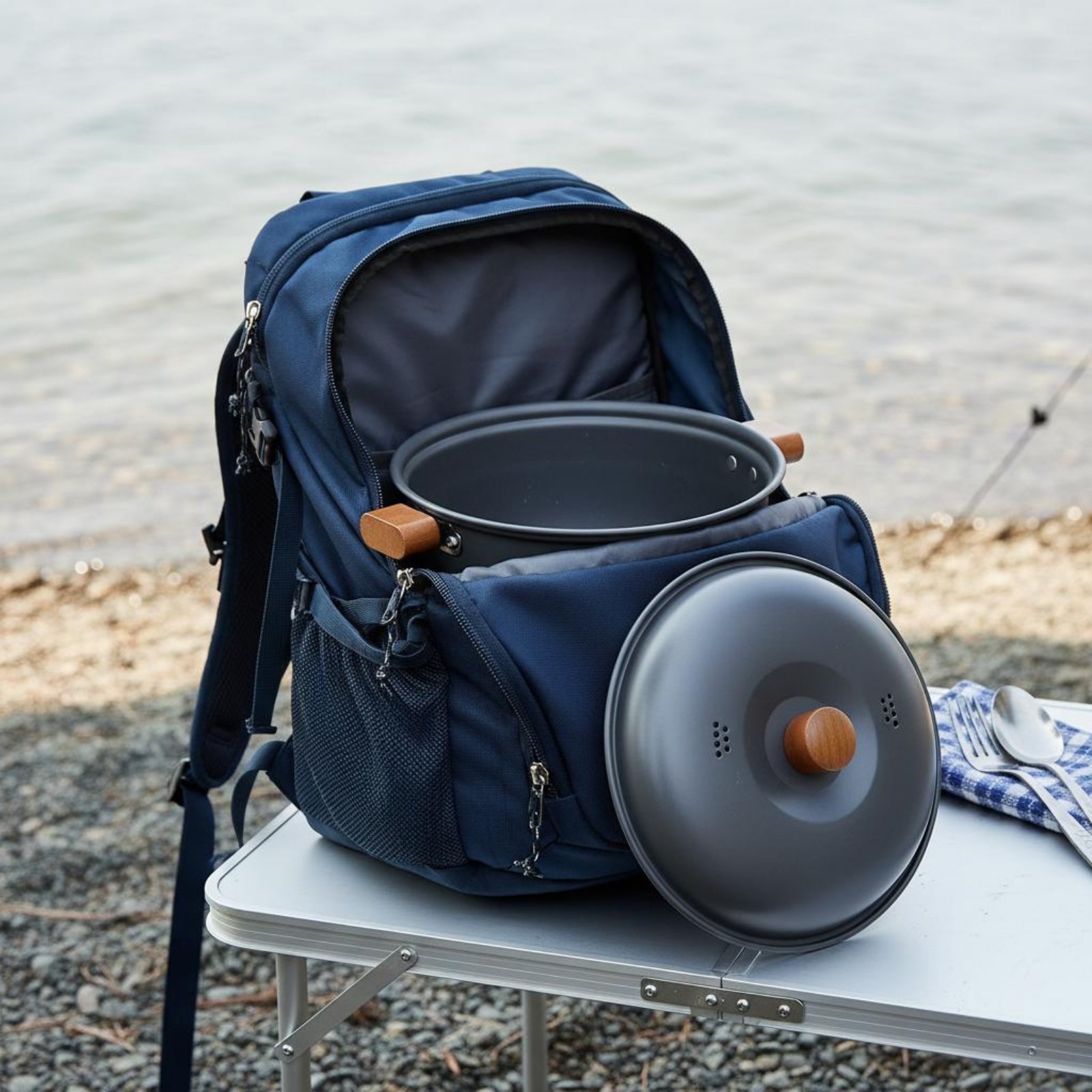 Camping Lightweight Cooking Pot - Outdoor Cooking Pot Large Capacity Camping