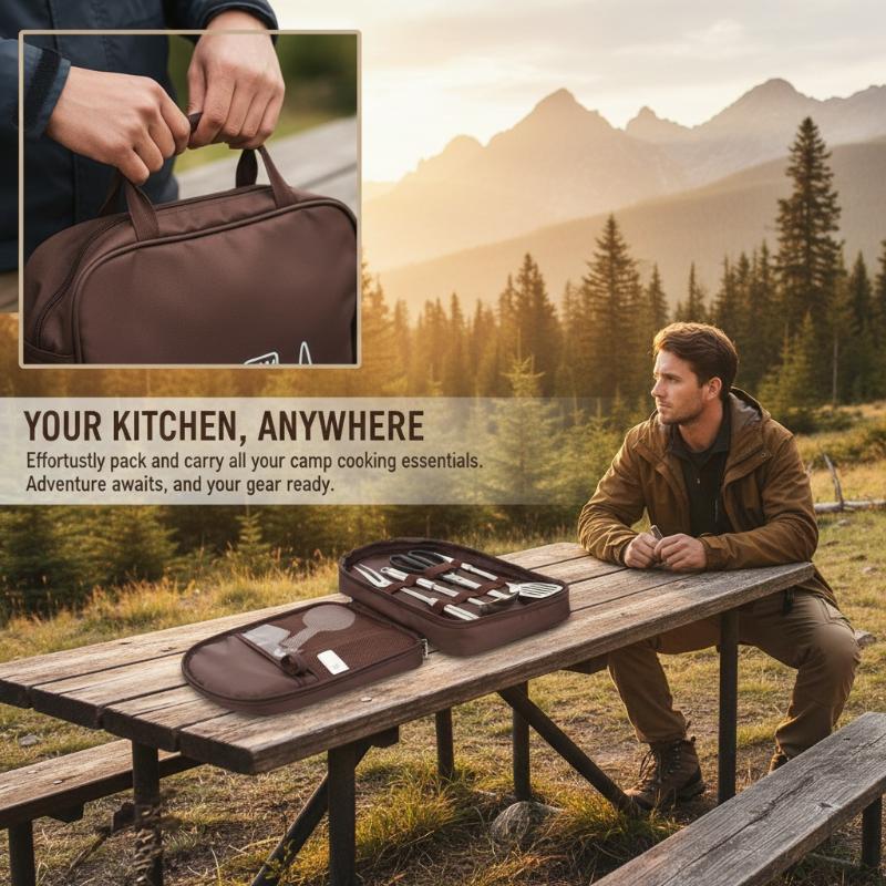 Camping Cooking Utensils Storage - Outdoor Cooking Bag Camping Storage Bag