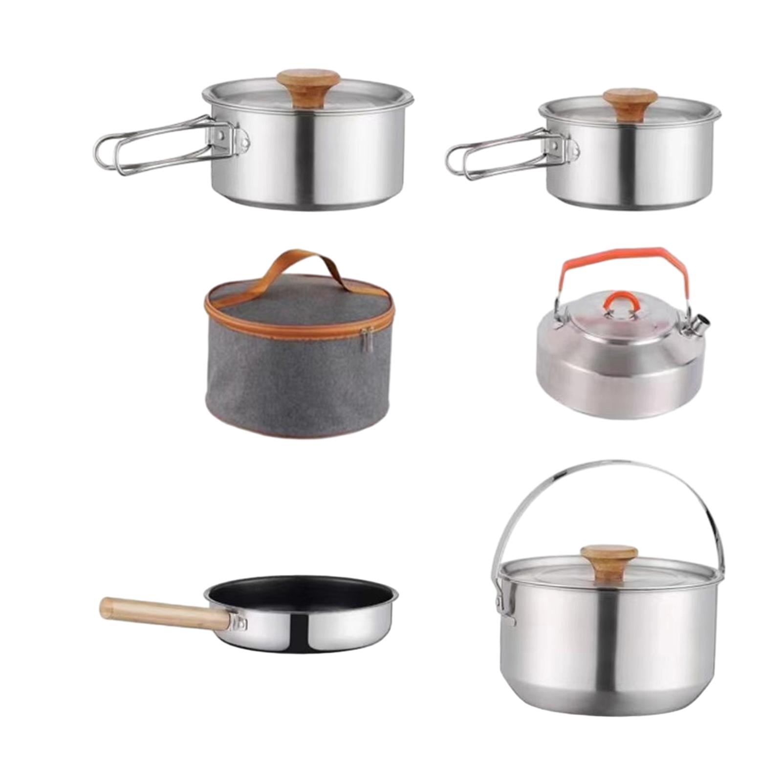 Camping Lightweight Cooking Pot - Camping Cookware Kit Outdoor Pot Lightweight