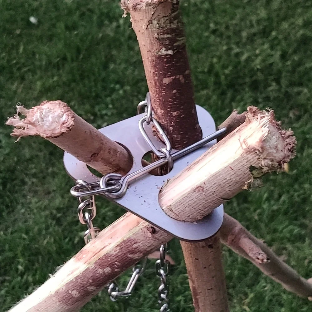 Camping Cooking Accessories - Outdoor BBQ Tripod Portable Detachable Hanging