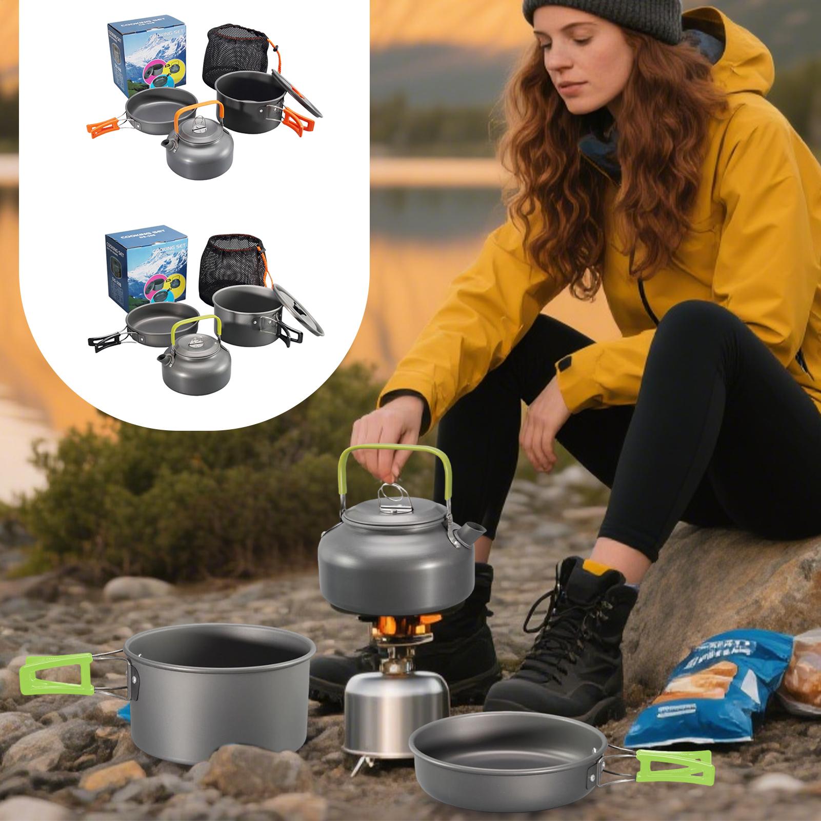 Camping Lightweight Cooking Pot - Camping Cookware Camping Cook Pot Set