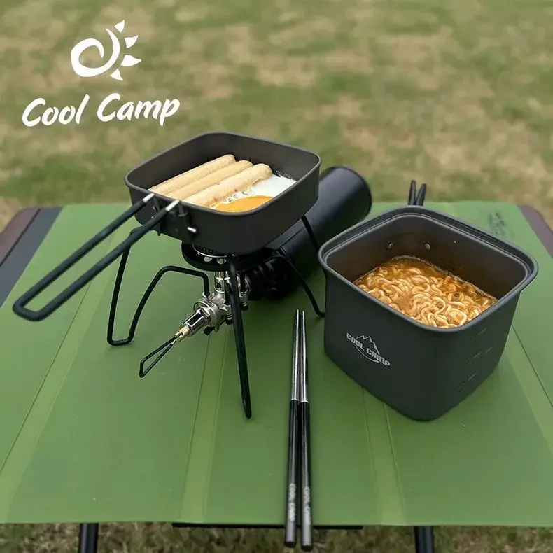 Outdoor Camping Square Pot Fol - Camping Cooking And Cutlery Set review and price