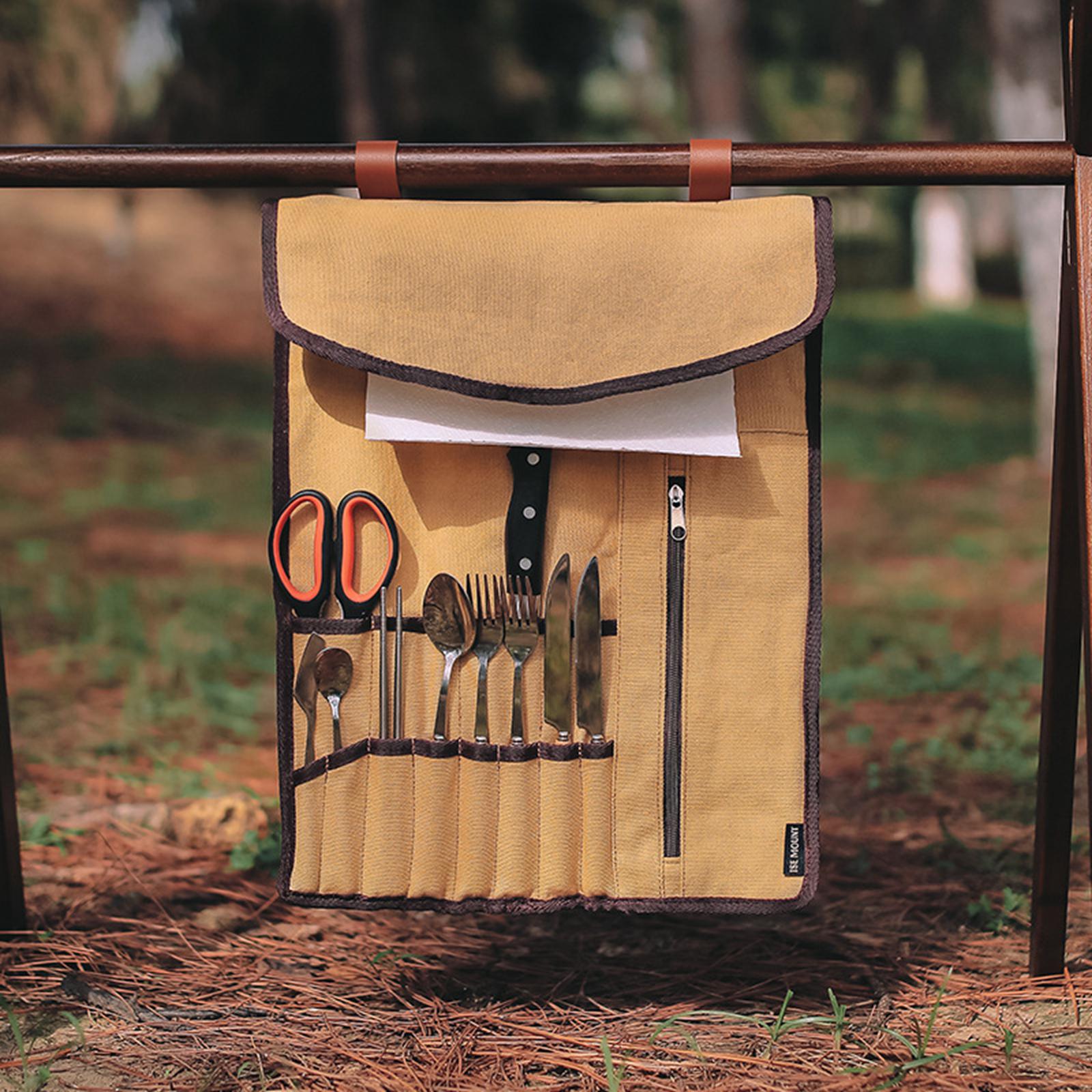 Portable Camping Utensil Roll  - Camping Cooking Utensils Storage review and price