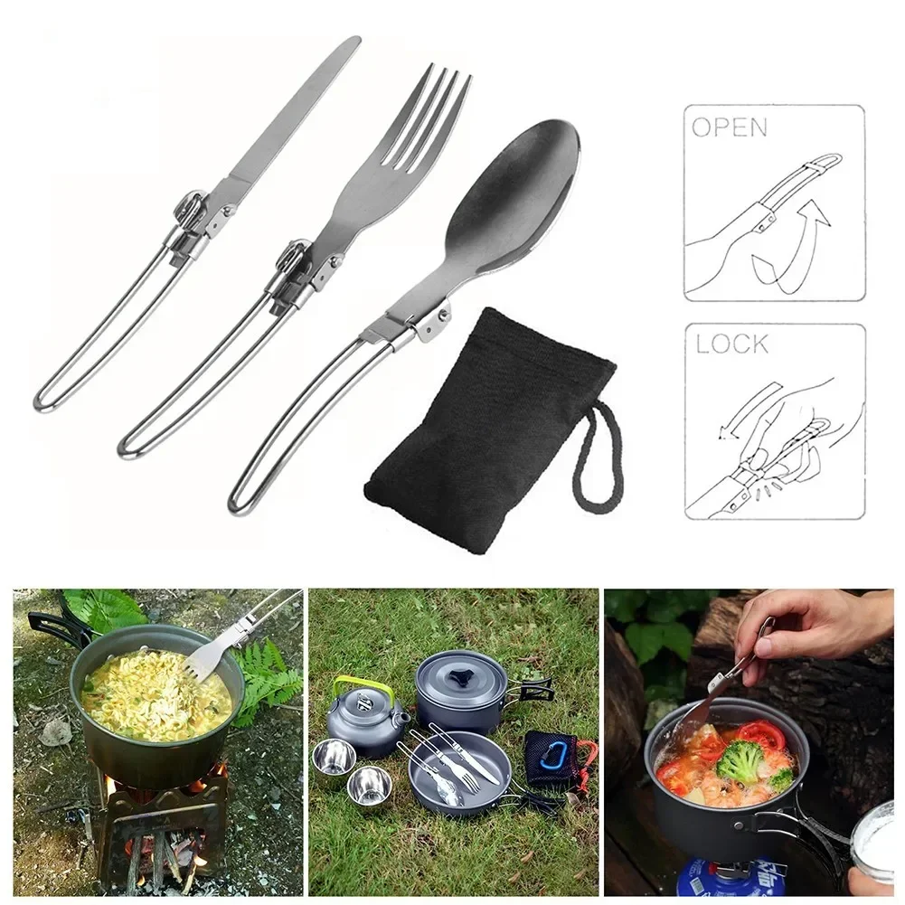 1 Set Outdoor Camping Picnic C - Camping Cooking And Cutlery Set review and price