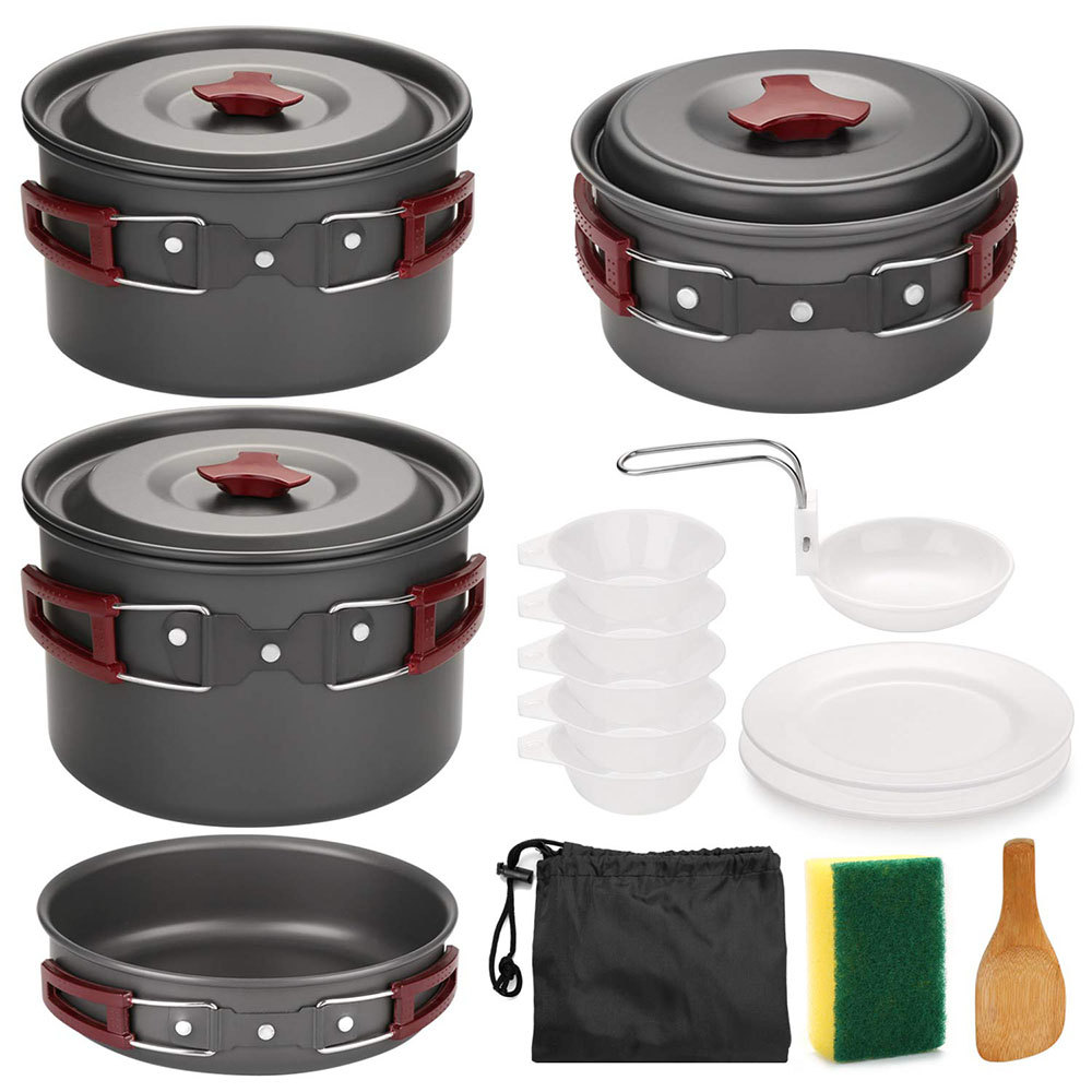 Outdoor Camping Cookware Kit N - Camping Lightweight Cooking Pot review and price